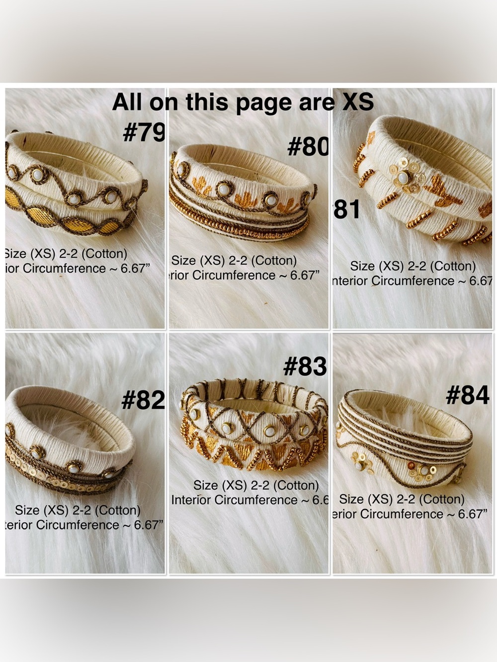🎡🎡Handmade Silk or Cotton Wrapped Bangle Set of your choice in various sizes - Picture 12 of 16